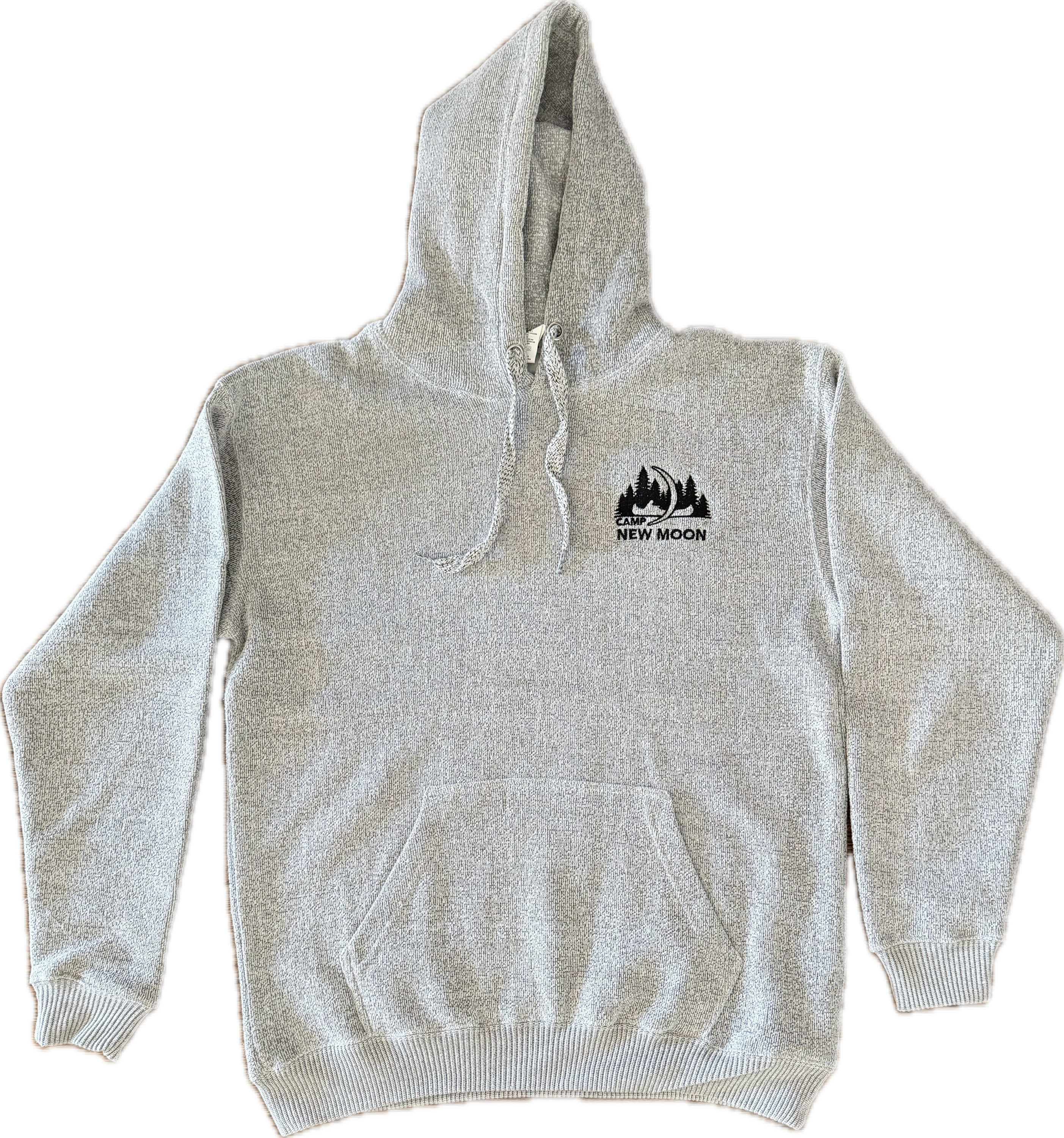 Textured Grey Hoodie Sweatshirt